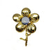 Broche CHAUMET - Broche marguerite Lapis-Lazuli Or Jaune 58 Facettes