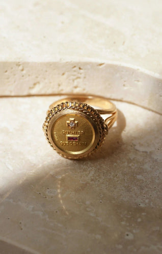 Bague 54 Bague Augis Vintage Or Jaune et Diamant 58 Facettes