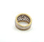 Bague 52 Bague vintage des années 1990 en or jaune et blanc avec diamants 58 Facettes