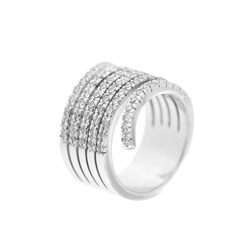 Bague 56 Bague bandeau diamants 58 Facettes 20844