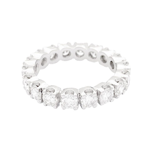 Bague 55 Alliance tour complet or blanc, diamants. 58 Facettes 33767