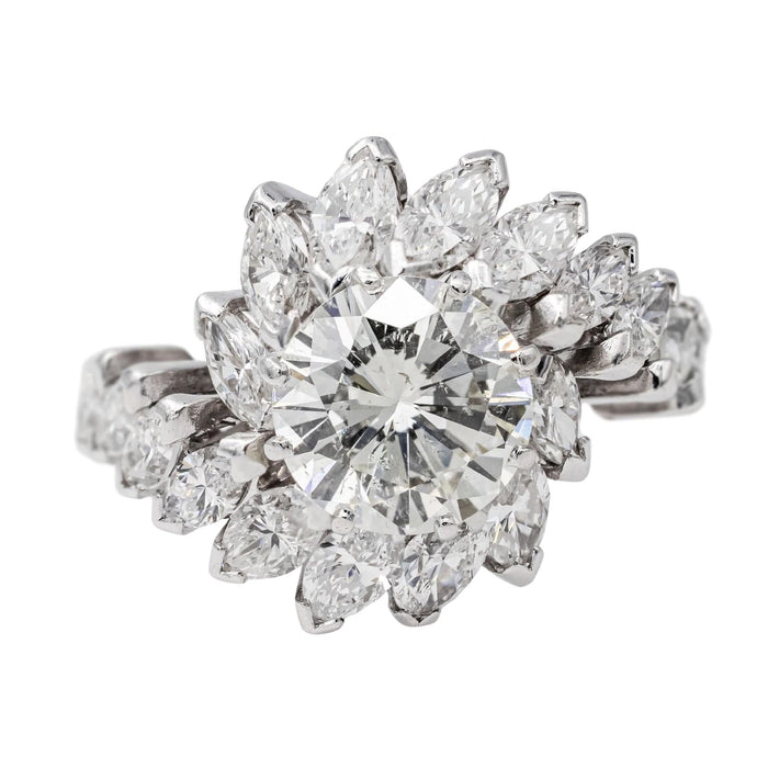 Bague 53.5 Bague Marguerite Or blanc Diamant 58 Facettes 3411141CN