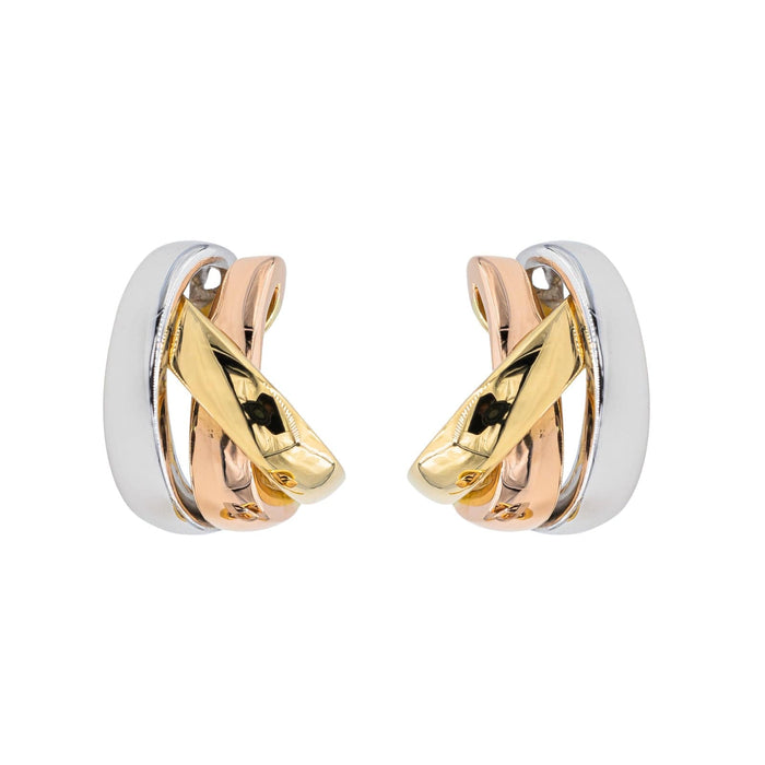 Boucles d'oreilles Guy Laroche Boucles d'oreilles Demi créoles Or blanc 58 Facettes 3121271CN