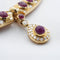 Collier Collier en or jaune avec diamants et rubis 58 Facettes