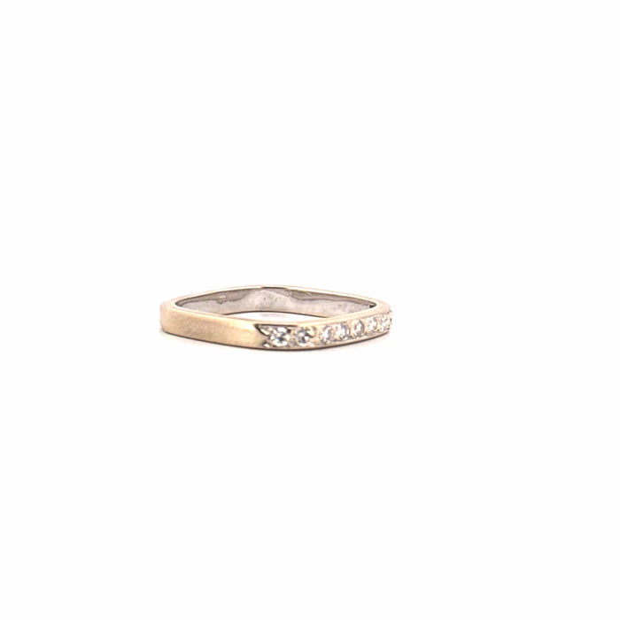 Bague 49 Alliance carrée or blanc diamants 58 Facettes 95-GS35739