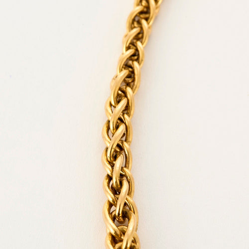 Yellow gold necklace Link braided