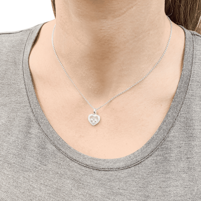 Collier Collier Chopard "Happy Diamonds Icons" or blanc, diamants. 58 Facettes 34236