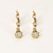 Boucles d'oreilles Dormeuses 2 ors saphir blanc 58 Facettes LP917