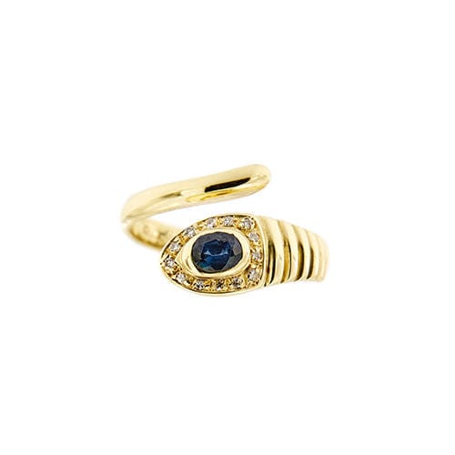 Bague Bague serpent avec saphir et diamants 58 Facettes 36945
