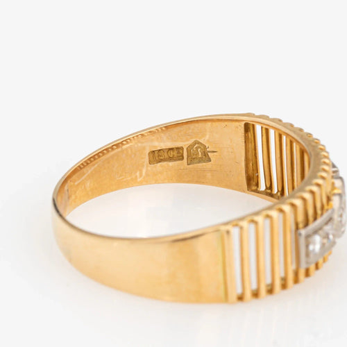 Bague 58 Bague Diamant Vintage Or Jaune 58 Facettes G13463