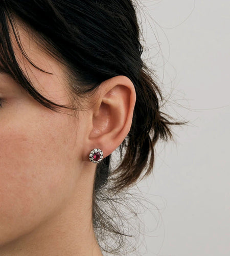 Boucles d'oreilles Puces D'oreilles Diamants & Rubis 58 Facettes BO/230031 NSS