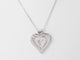 Collier Collier coeur en or blanc et diamants 58 Facettes 33084