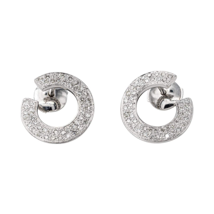 Boucles d'oreilles Boucles d'oreilles Puces Or blanc Diamant 58 Facettes 3230362CN