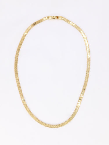 Collier Collier chaine vintage or jaune maille plate 58 Facettes 1131.4