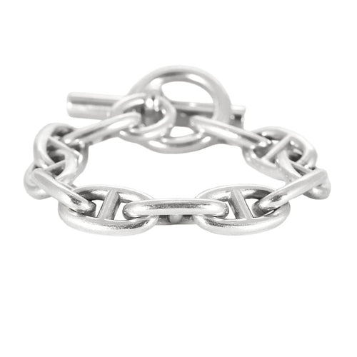 Bracelet HERMES - Bracelet "Chaîne d'Ancre" Grand Modèle en argent 58 Facettes B250495