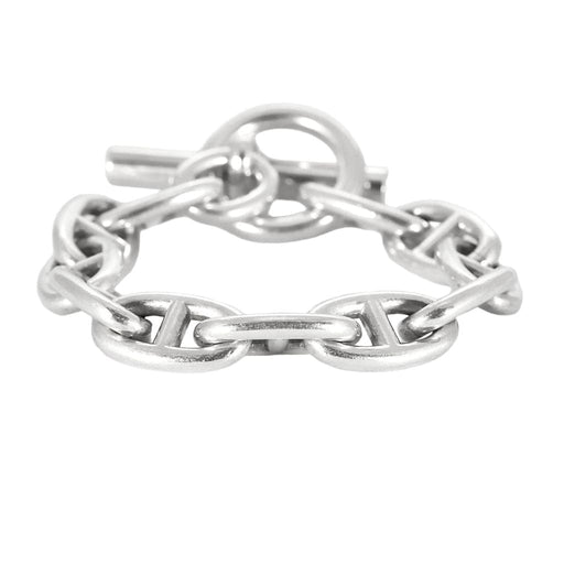 Bracelet HERMES - Bracelet "Chaîne d'Ancre" Grand Modèle en argent 58 Facettes B250495