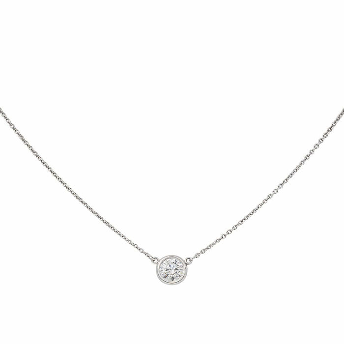 Collier Tiffany & Co Collier Solitaire Platine Diamant 58 Facettes 3648181RV