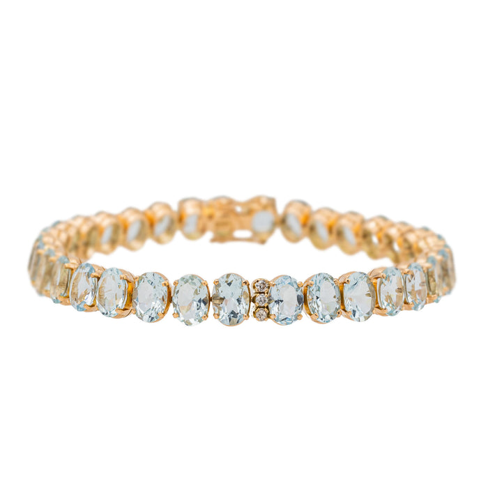 Rose Gold Aquamarine Bracelet