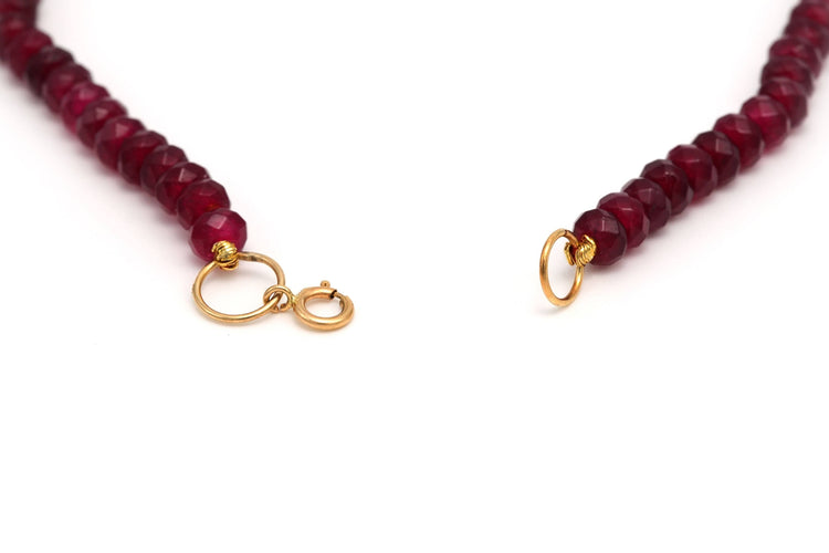 Bracelet Bracelet contemporain en or jaune serti de rubis 58 Facettes B587