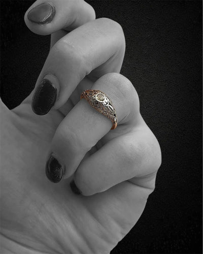 Bague Bague Liberty à texture perforée 58 Facettes