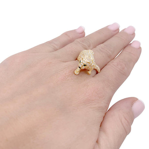 Bague 52 Bague Haute Joaillerie Cartier, "Panthère de Cartier", or jaune, diamants. 58 Facettes 33534