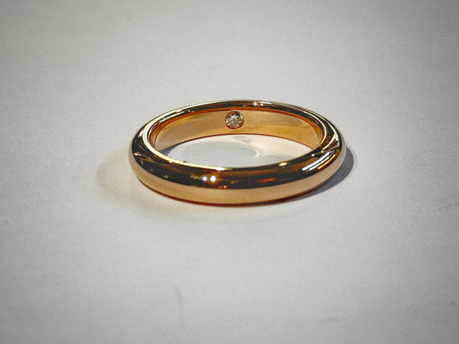 Bague 58 CHAUMET - Bague jonc or rose 58 Facettes