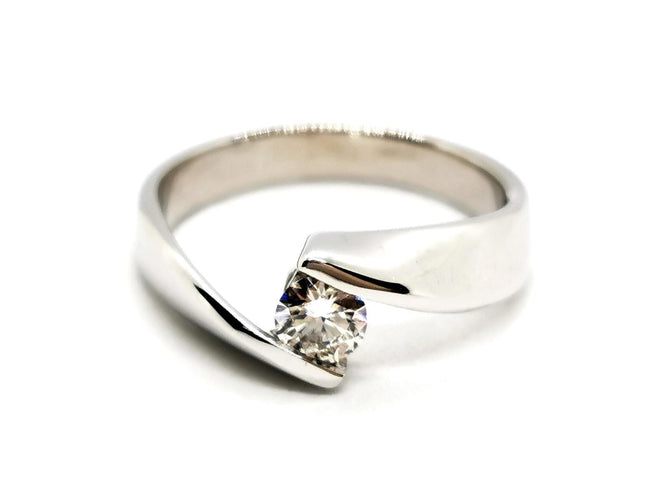 Bague 48 Bague Solitaire Or blanc Diamant 58 Facettes 4014236CN