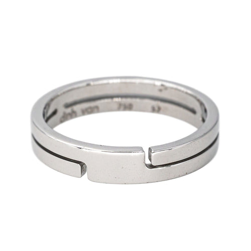 Bague 52 Dinh Van Bague Alliance Seventies Or blanc 58 Facettes 4424864CN