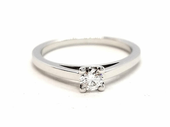 Bague 53 Bague Solitaire Or blanc Diamant 58 Facettes 578751RV