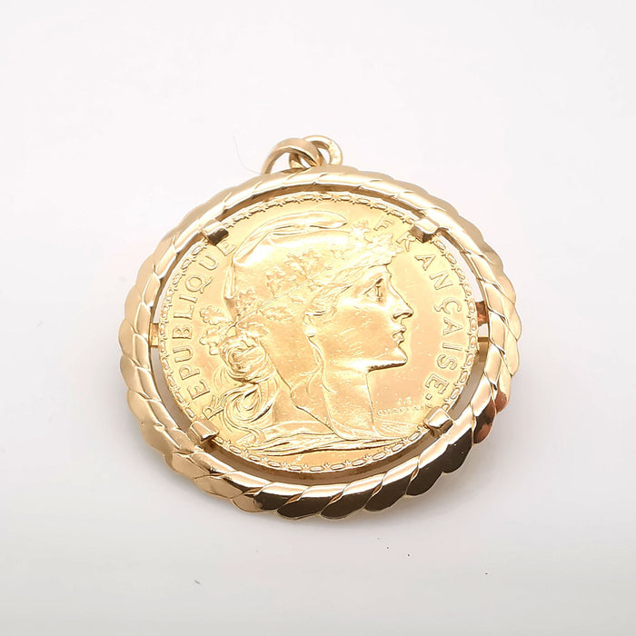 Colgante Broche moneda Marianne Coq