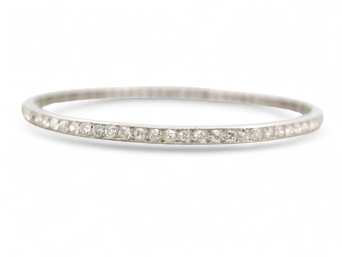 Bracelet bracelet jonc serti complet 78 diamants 3.8ct platine 850 25.3gr 58 Facettes 268460