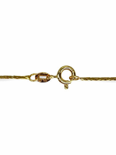 Sarı altın kolye, safirler ve 0,60 ct pırlantalar 