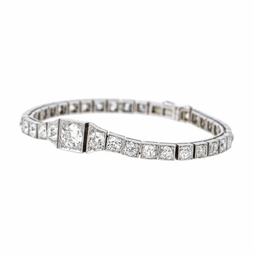 Bracelet Bracelet Tennis Or blanc, Platine Diamant 58 Facettes 4327594CN