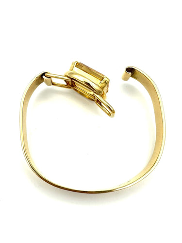 Bracelet Bracelet vintage en or jaune 18K et citrine 58 Facettes