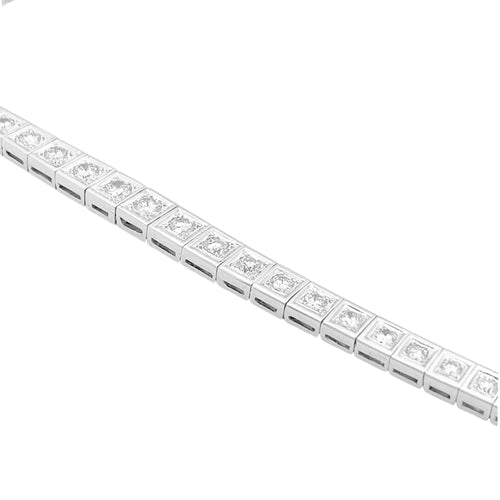 Bracelet Bracelet ligne en or blanc, 4 carats de diamants. 58 Facettes 34994