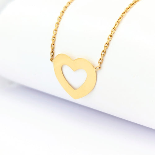 Collier Collier cœur en or jaune 58 Facettes 30067