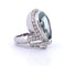 Bague 56 Anello in oro bianco 18 kt con acquamarina e diamanti 58 Facettes