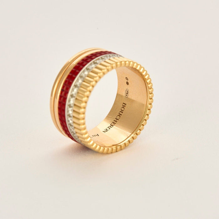 Bague 60 BOUCHERON- Quatre Red édition large modèle 58 Facettes AB67