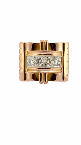 Bague Bague tank en or 18 carats et diamants 58 Facettes