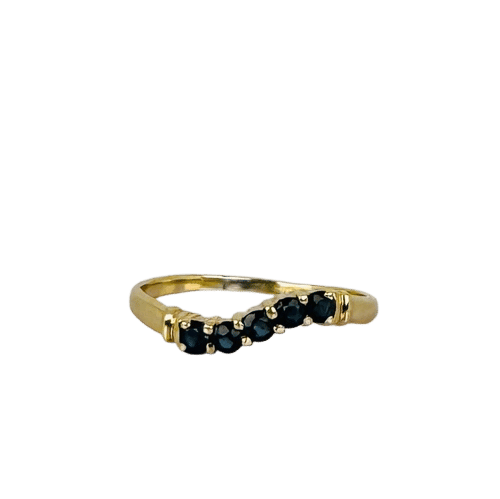 Bague Bague vintage ornée de saphirs bleus 58 Facettes 2505009