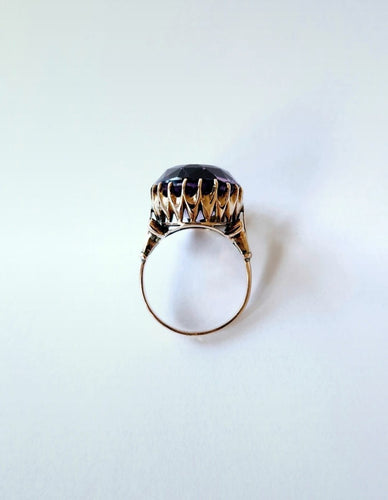 Bague 54 Bague cocktail or et Améthyste 58 Facettes