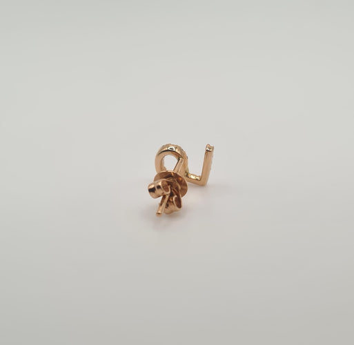 Boucles d'oreilles Boucles d’oreilles «LO VE » or rose diamants 58 Facettes