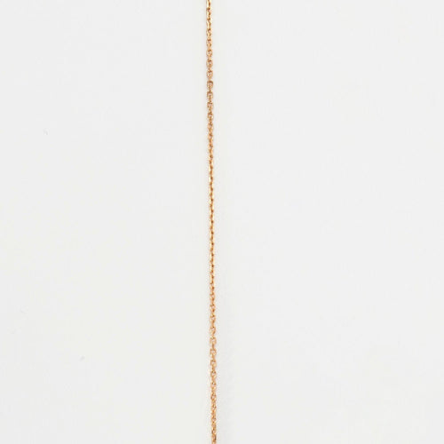 Collier Collier or rose serti d’un saphir 58 Facettes