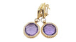 Boucles d'oreilles Boucles d'oreilles en or deux tons et améthystes 58 Facettes 30222