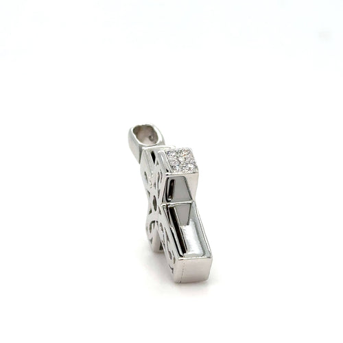 Pendentif PENDENTIF CROIX OR BLANC DIAMANTS 58 Facettes Ref 1.0000040/4