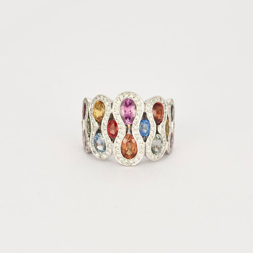 Bague Bague or blanc TUTTI FRUTTI 58 Facettes LP1051/12