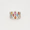 Bague 53.5 Bague or blanc TUTTI FRUTTI 58 Facettes LP1051/12