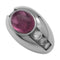 Bague 52 Bague en or blanc, tourmaline rose et diamants. 58 Facettes 22300