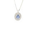 Collier Collier en or blanc avec saphir ovale de 0,54 ct et diamants 58 Facettes 13839