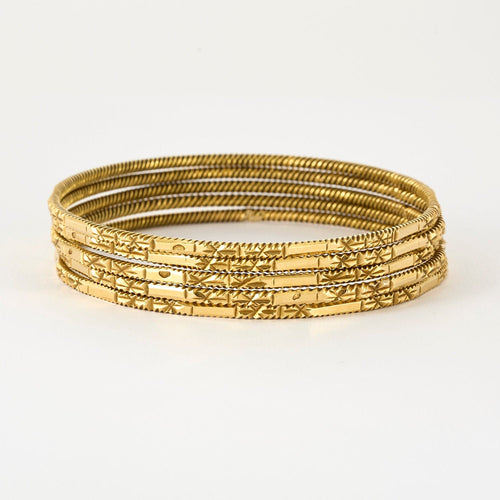 Bracelet Lot de cinq bracelets en or jaune 58 Facettes SOI3035